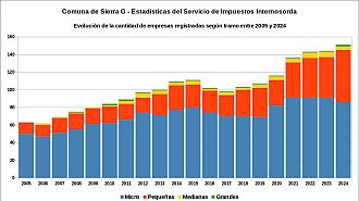 Número de empresas entre 2005 y 2024