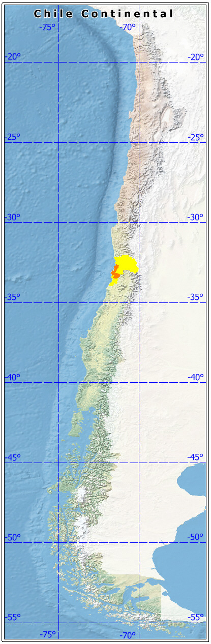 ubicación de la Provincia de Valparaíso