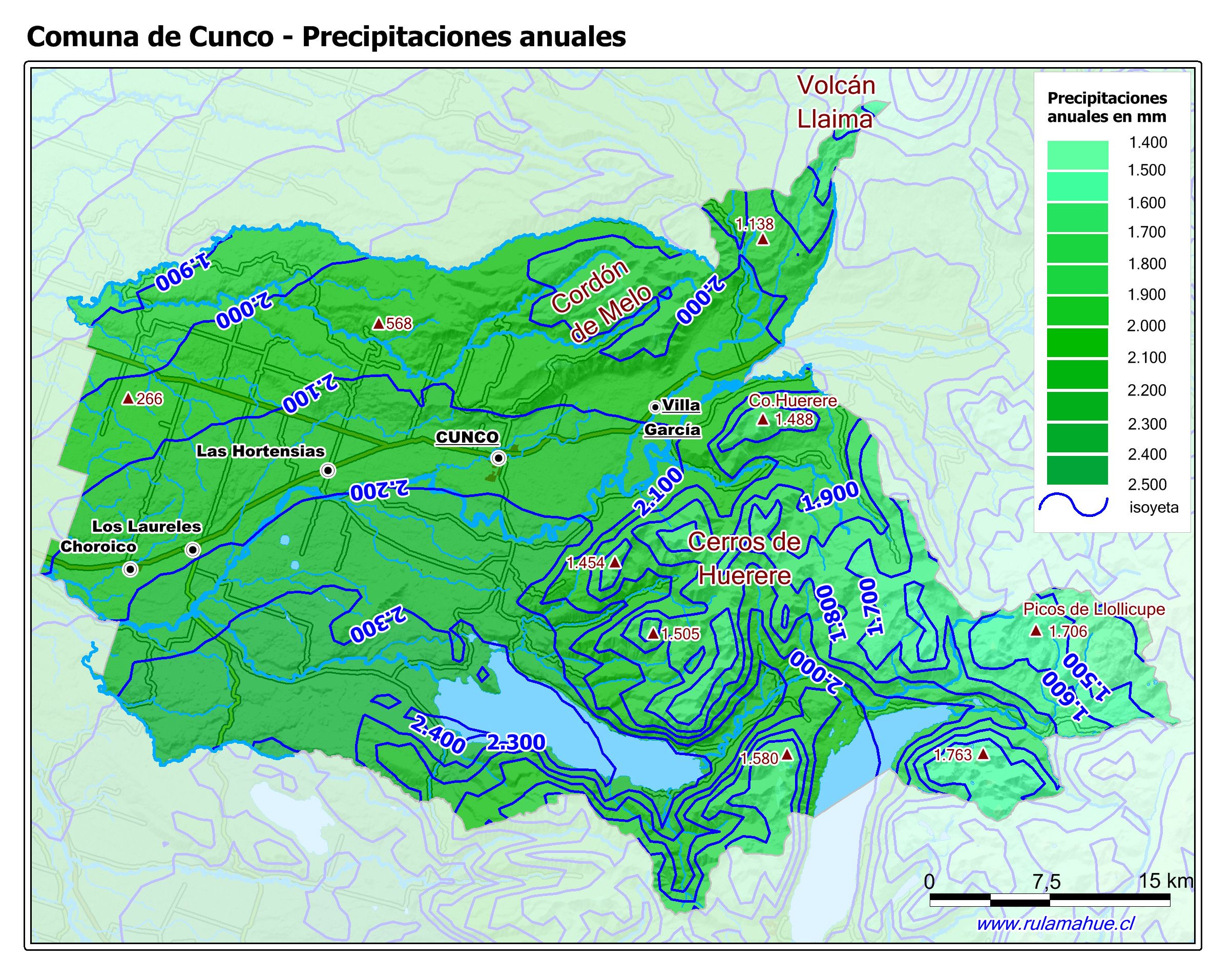 Mapa de isoyetas