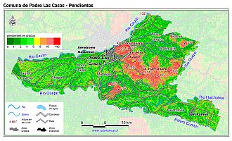 Mapa de las pendientes de terreno