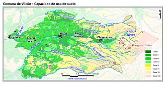 Mapa de la distribución de la capacidad de uso de los suelos