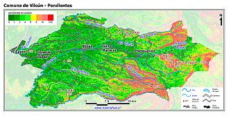Mapa de las pendientes de terreno