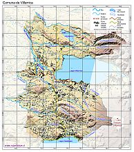 Mapa pequeño de la comuna de Villarrica en formato PDF