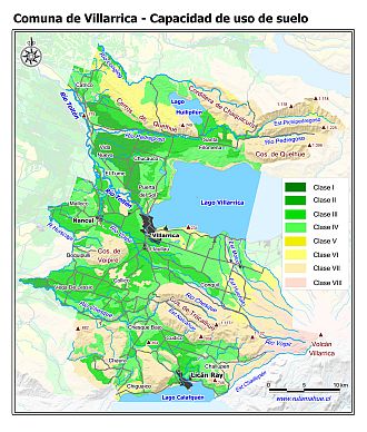 Mapa de la distribución de la capacidad de uso de los suelos