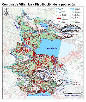 Mapa de la distribución de la población
