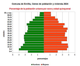 Piramide de edades de la población urbana