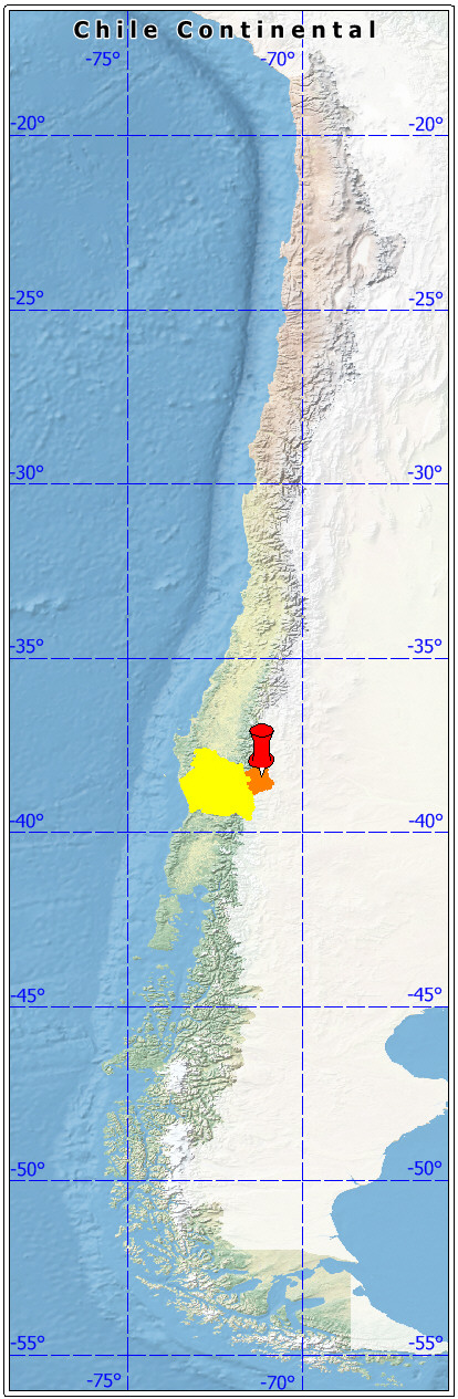 ubicación de la comuna de Lonquimay